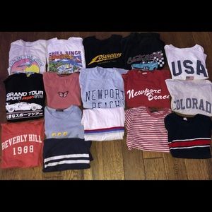 brandy melville shirts collection part one